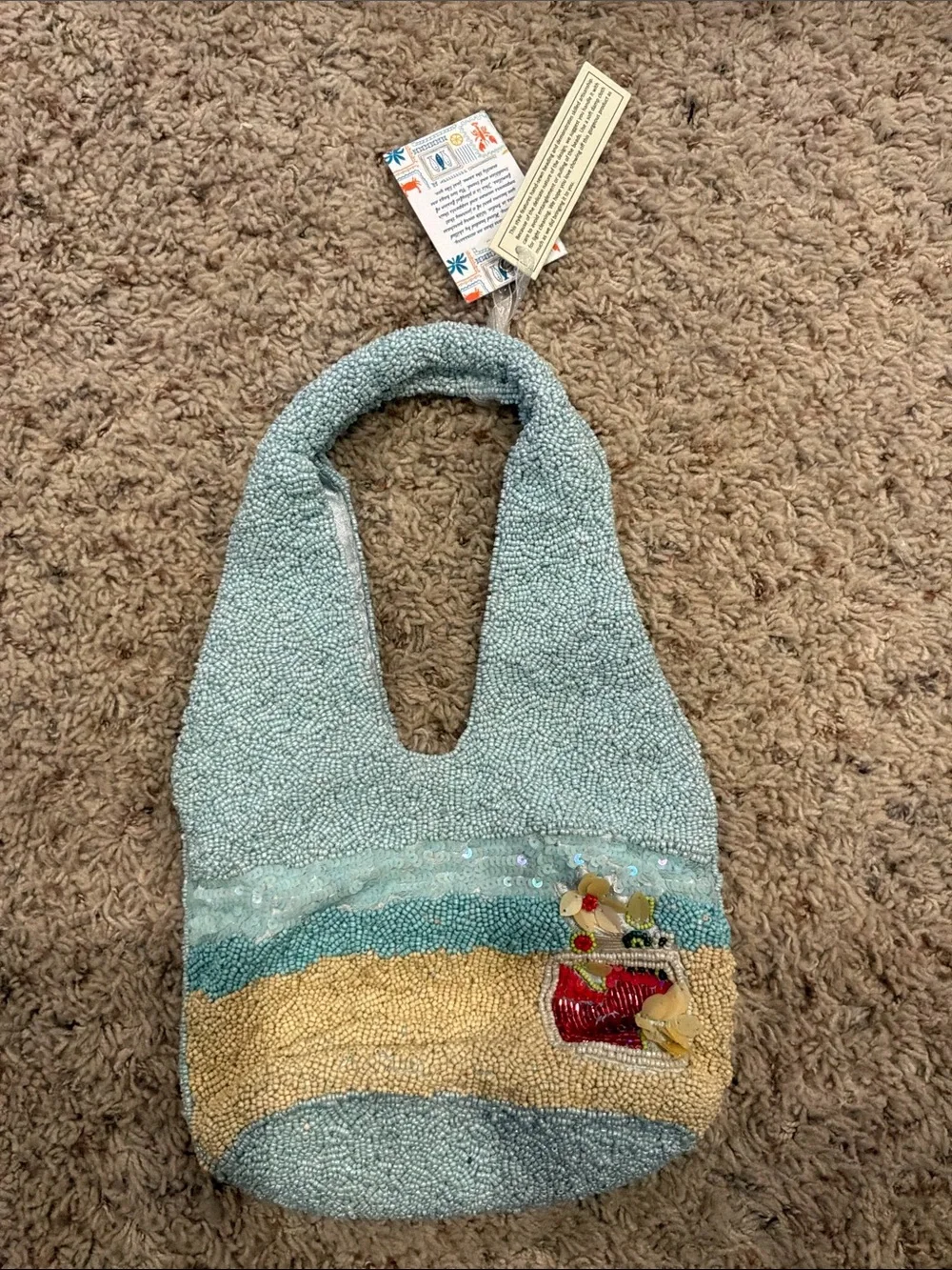 Beach Themed Beaded Bag - Picture 2 of 2